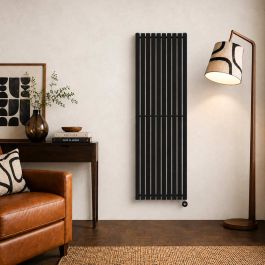 Ecostrad Adesso TriQ WiFi Vertical Designer Electric Radiators - Black