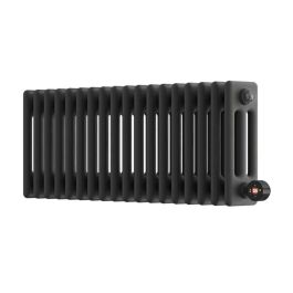 Ecostrad Allerton TriQ WiFi Low Triple Column Electric Radiator - Anthracite 1000w (830 x 300mm)