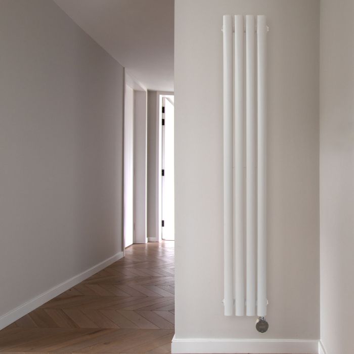 Ecostrad Allora iQ WiFi Vertical Designer Electric Radiator - White photo