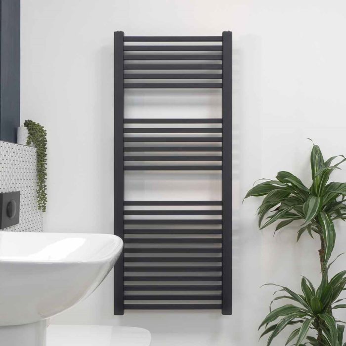 Ecostrad Cube Electric Towel Rail - Anthracite photo
