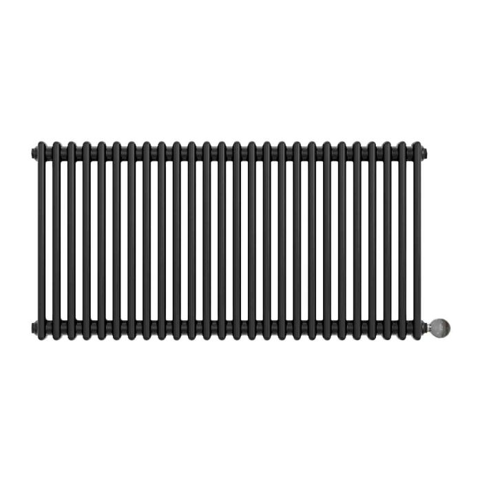 Ecostrad Allerton iQ WiFi Horizontal Double Column Electric Radiator - Anthracite 1500w (1190 x 600mm) photo