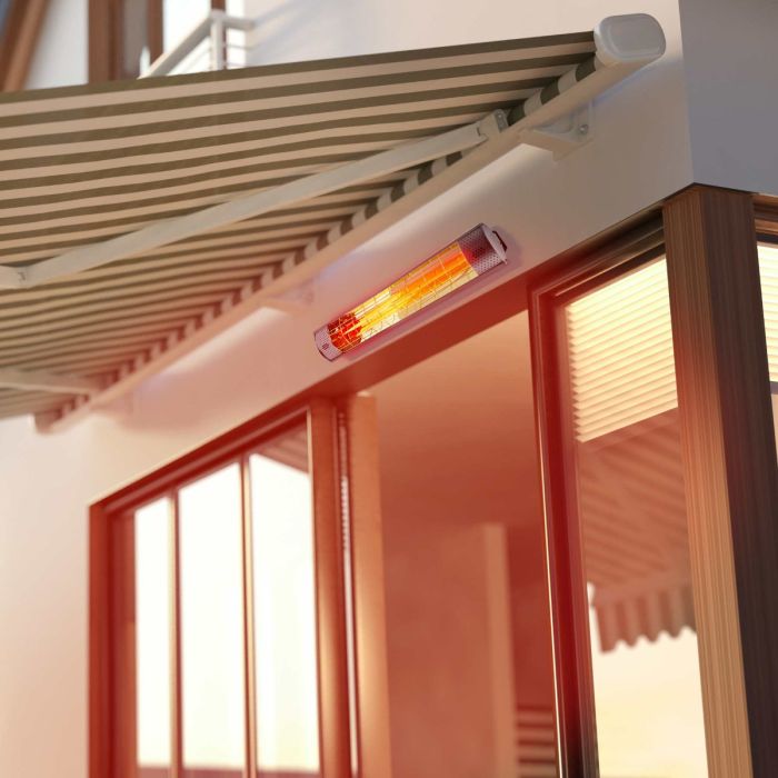 Ecostrad Solaglo Infrared Patio Heater – Silver 2kW photo