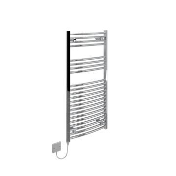 Ecostrad Fina-E Electric Towel Rail - Curved Chrome 250w (500 x 1100mm)