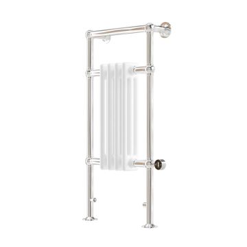 Ecostrad Allerton iQ WiFi Traditional Electric Flat Top Towel Rail - Chrome 300w (952 x 479mm)