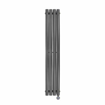 Ecostrad Allora Vertical Designer Electric Radiator - Anthracite 800w (236 x 1600mm)