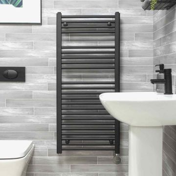 Ecostrad Fina-E iQ WiFi Electric Towel Rail - Anthracite