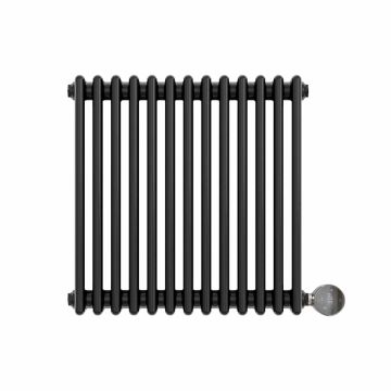 Ecostrad Allerton iQ WiFi Horizontal Double Column Electric Radiator - Anthracite 600w (605 x 600mm)