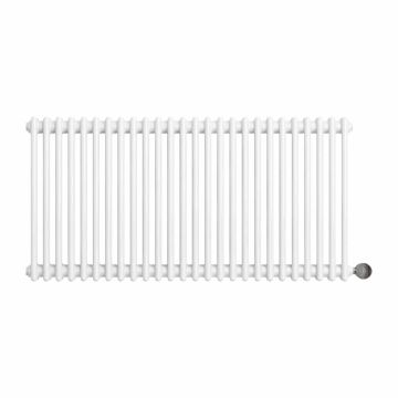 Ecostrad Allerton iQ WiFi Horizontal Double Column Electric Radiator - White 1500w (1190 x 600mm)