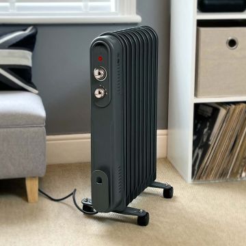 Moda Jazz Oil Filled Portable Radiator – Grey 2000w