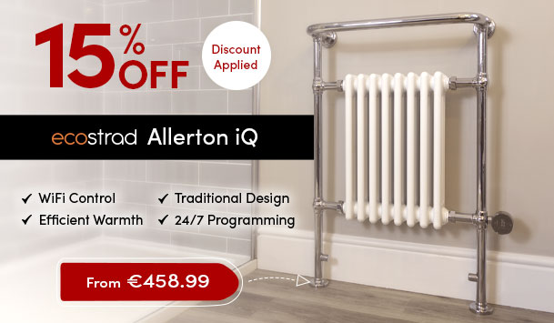 15% off Allerton electric towel rails