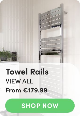 electric towel rail on wall